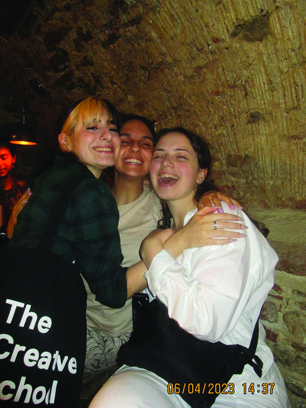 Creative School students socialise and enjoy a fun night out in Cortona.